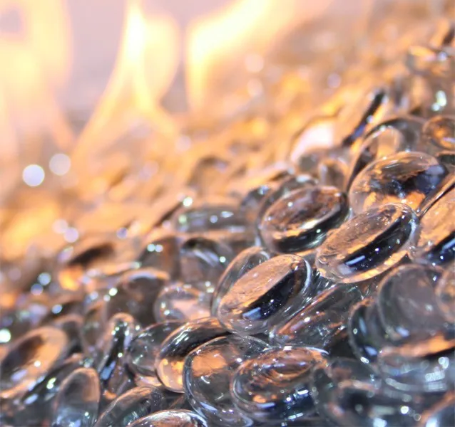 Professional Chinese Supplier Broken Glass Wholesale Custom Color Fire Pit Decorative Glass Pellets