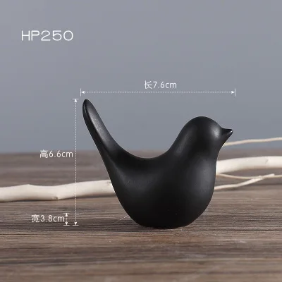Nordic Modern Luxury Golden Black White Bird Ceramic Decoration Living Room Home Soft Desktop Decor Accessories