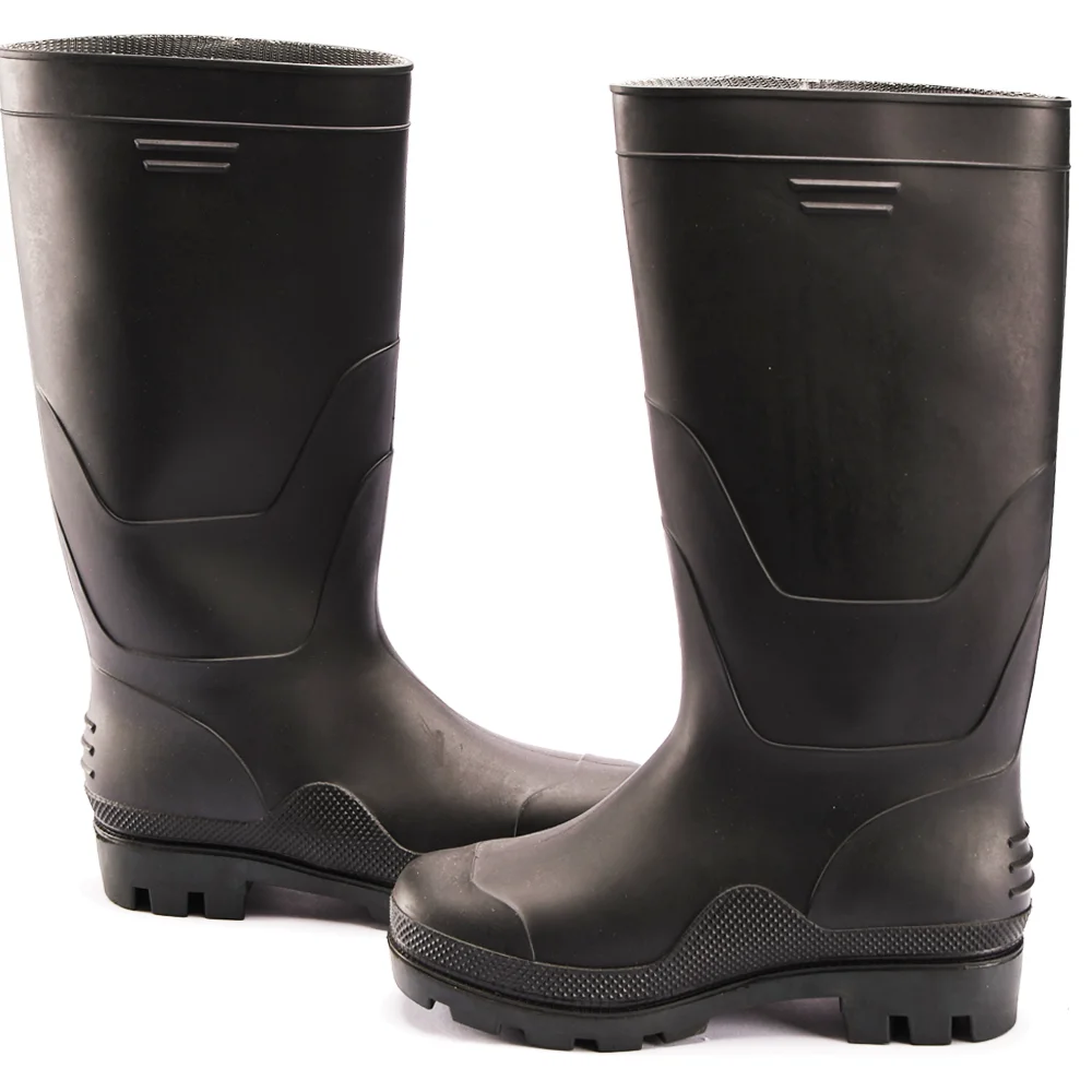 Industrial boots for men safety China rubber farm boots steel toe wellington boots men