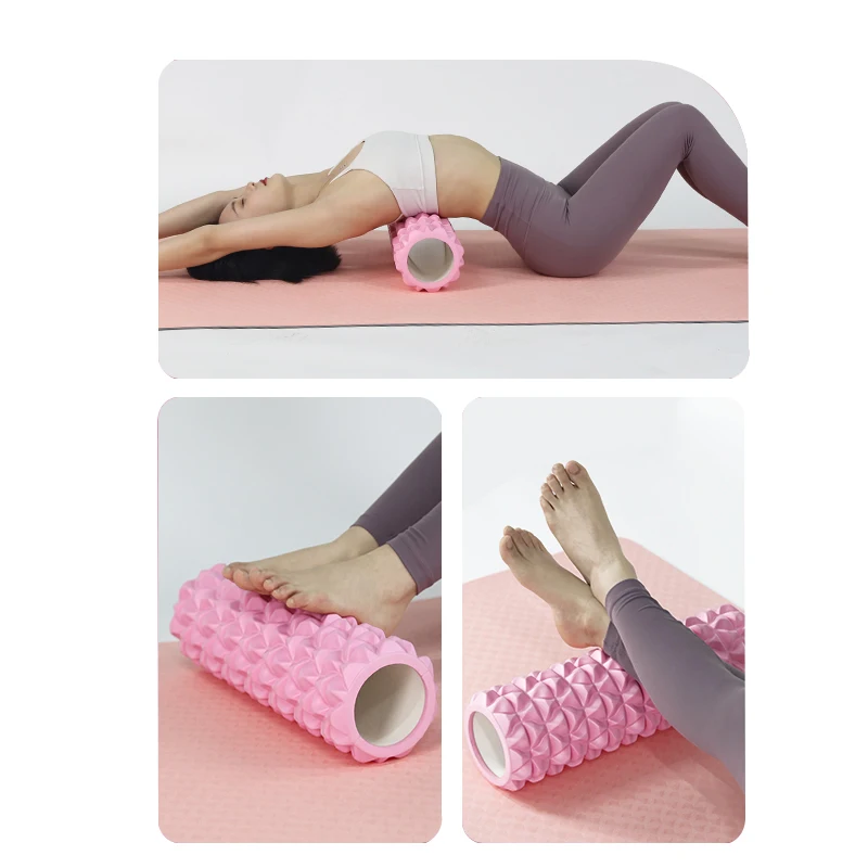 Sanfan Wholesale Soft 33cm 45cm Length High Density Foot Massage Roller Yoga Form Roller Factory Pink Foam Rollers for Massage