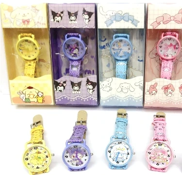 HL New gifts  kids watch kawaii anime  ro mi  led  Girls Gift toy Electronic Watch New gift box Toy  Flashing light noctilucent