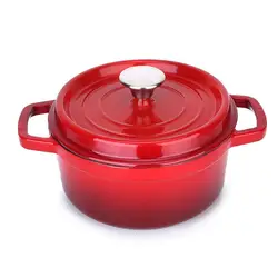 High-quality Cookware Manufacturers New Style Enamel Casserole 18cm Round Non-Stick Pot Cast Iron Dutch Oven for Toaster Oven