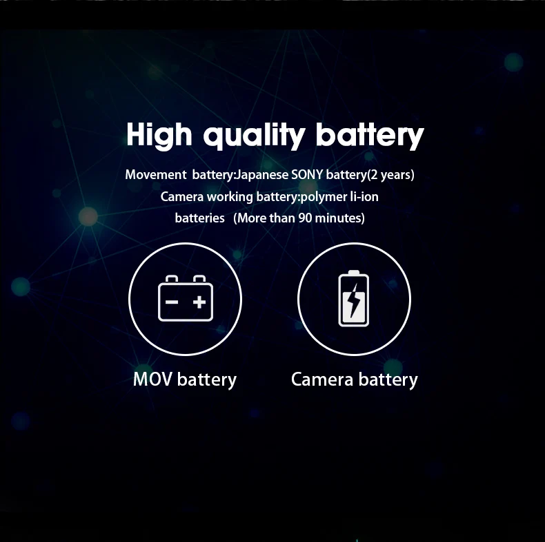  Встроенный 8GB HD 720P WIFI P2P IP-Часы камера мини