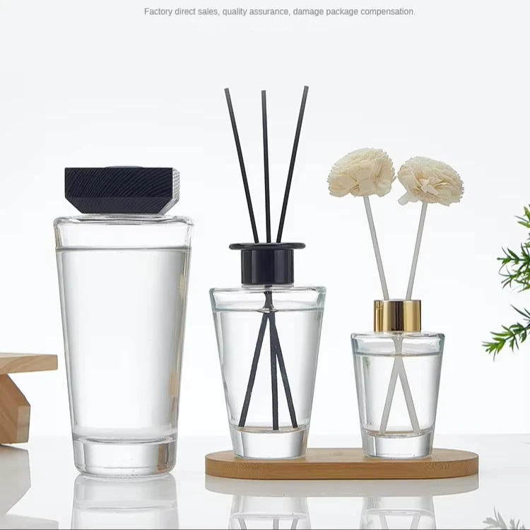 Wear-resistant inverted cone thickened glass bottle home small ornaments aromatherapy bottle