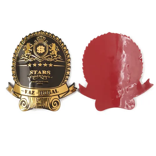 
bulk wine label maker rose gold letter etching 3D round sticker label metal 