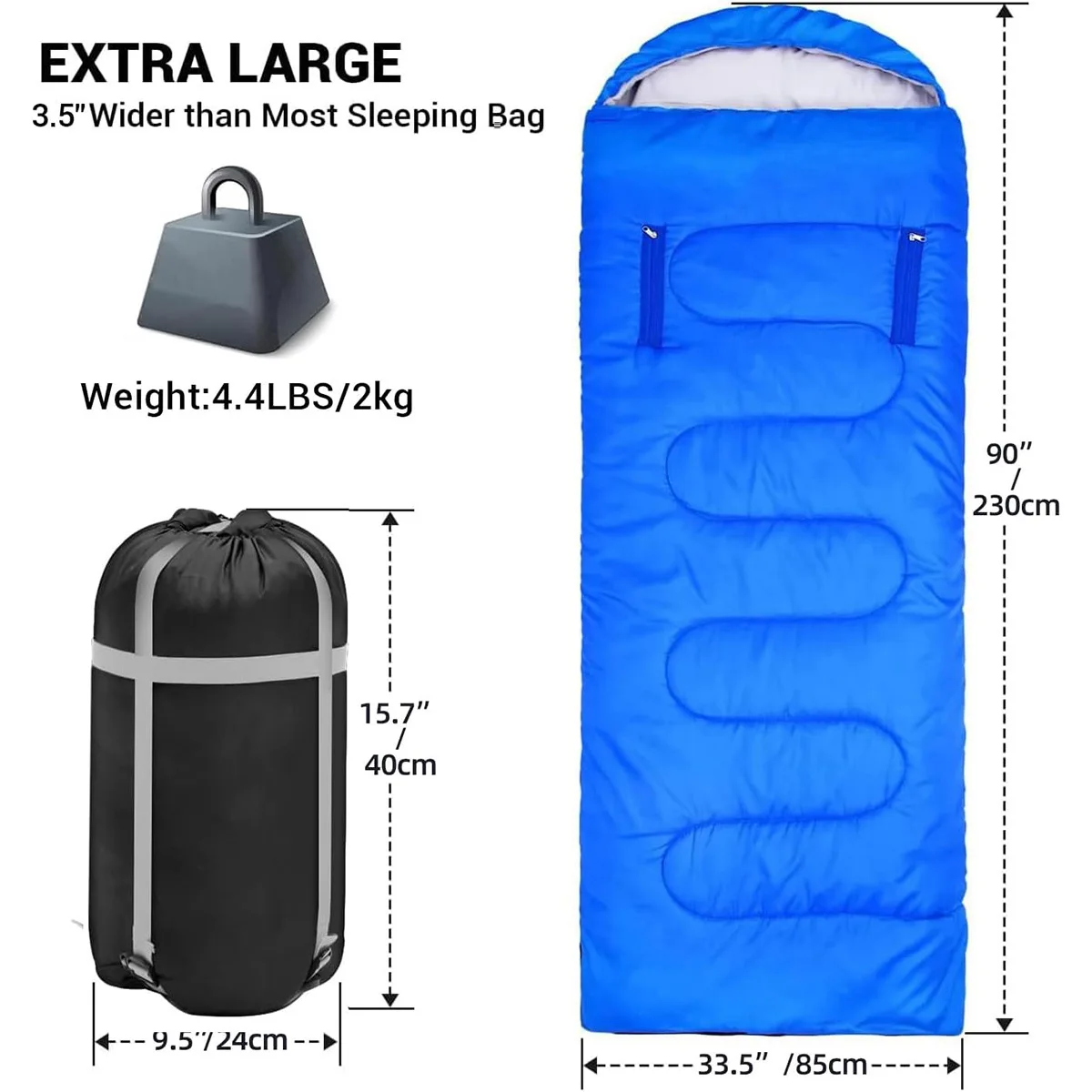 Waterproof Winter Outdoor Camping Wearable Polyester Sleeping Bag for Adultsfor Hiking and Warmer Walking