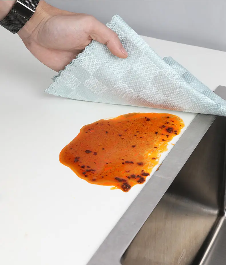 Glass Polish Wipe Rags Fish Scale Cleaning Cloth Microfiber Car Kitchen Towel