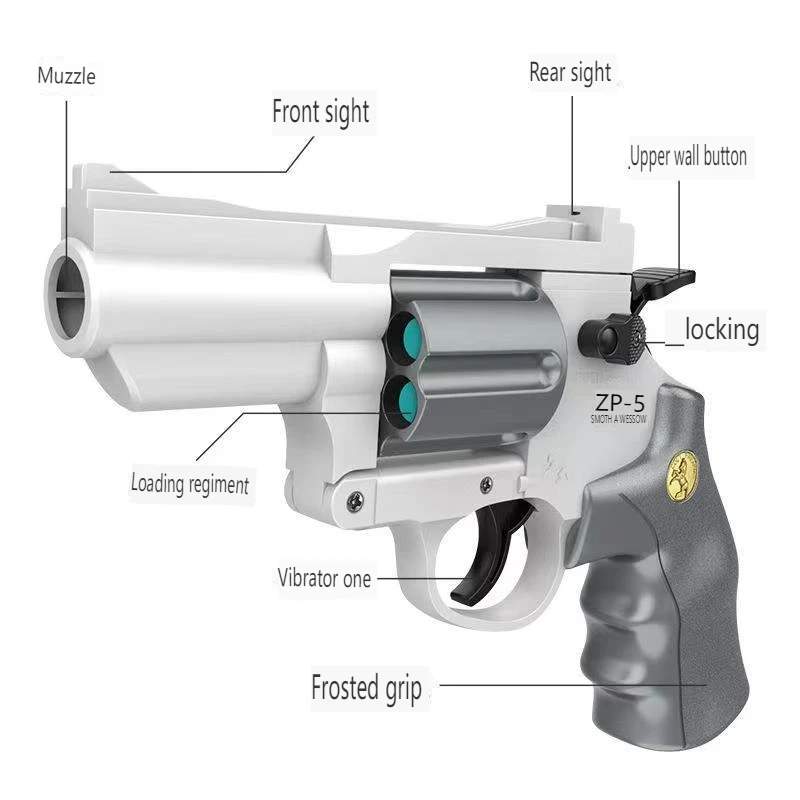 vp365 alloy revolver soft gun can fire the gun safe boy simulated toy continuous launch
