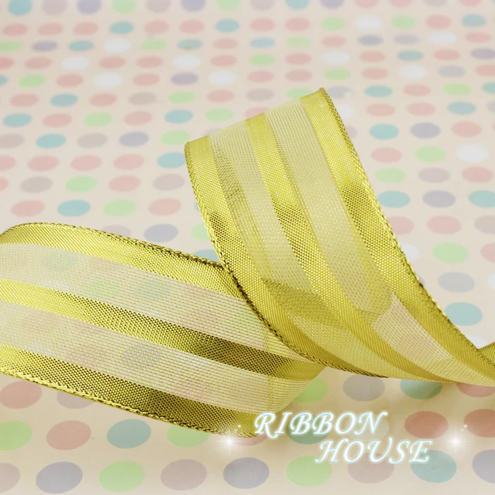 (5 Yards/roll)4cm Wide Gold Embossed Ribbon Gift Flower Package Festival Party Wedding Decoration Handicraft Production DIY Bow
