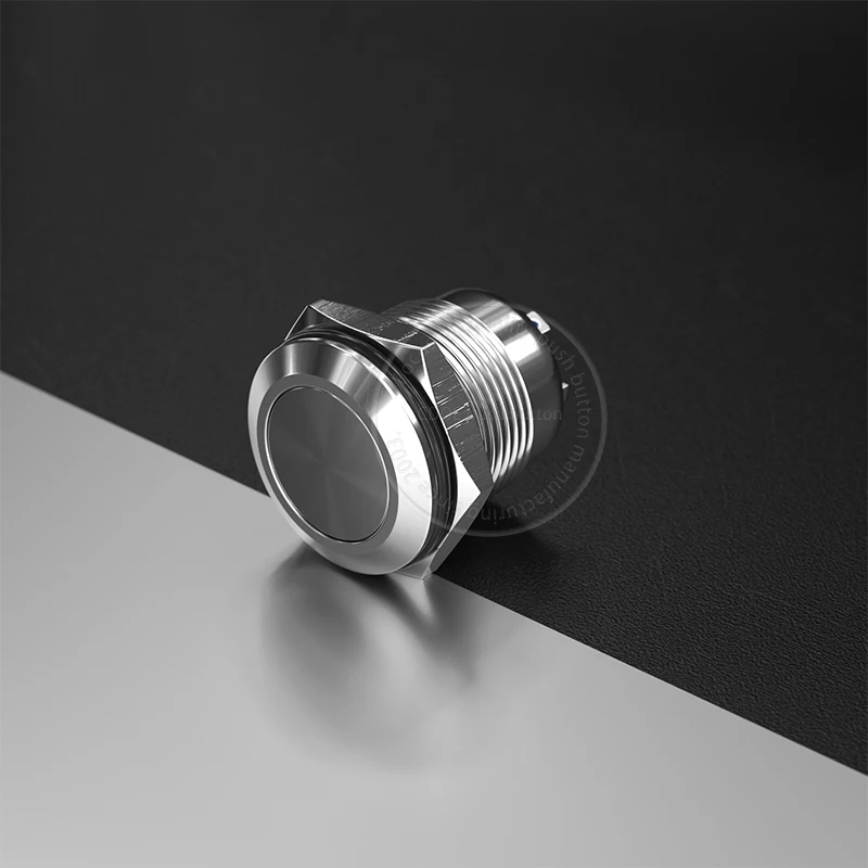 flat round 16mm pushbutton 1no1nc spdt small 12 volt led lights switch mini button ip67