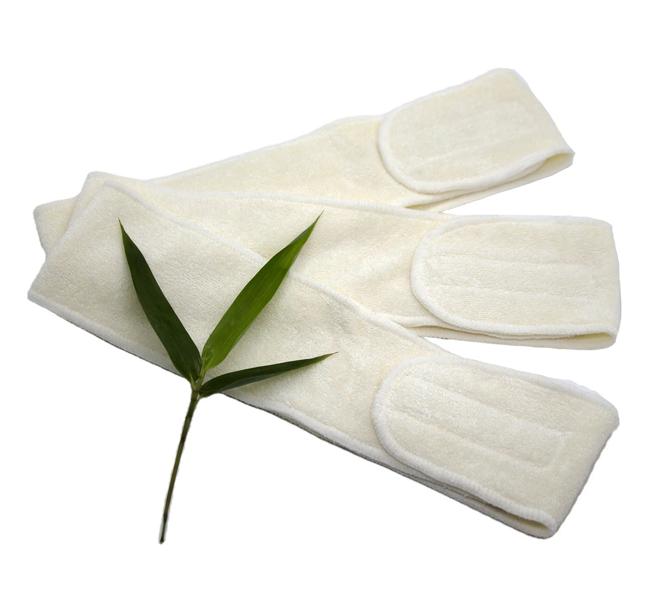 Adjustable bamboo headband soft comfortable organic bamboo cotton terry head wrap elastic spa yoga makeup bamboo hairband