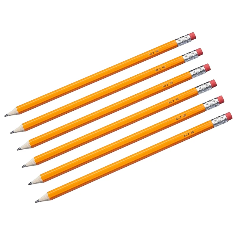 Promotional customized logo printed wood HB pencil cheap sharpened pencils with eraser school writing pencil