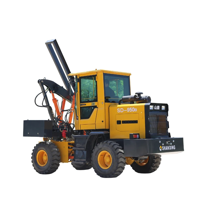 SHANDING SD950B hydraulic pile driver post hole digger for highway guardrail construction solar ramming machine for pilling
