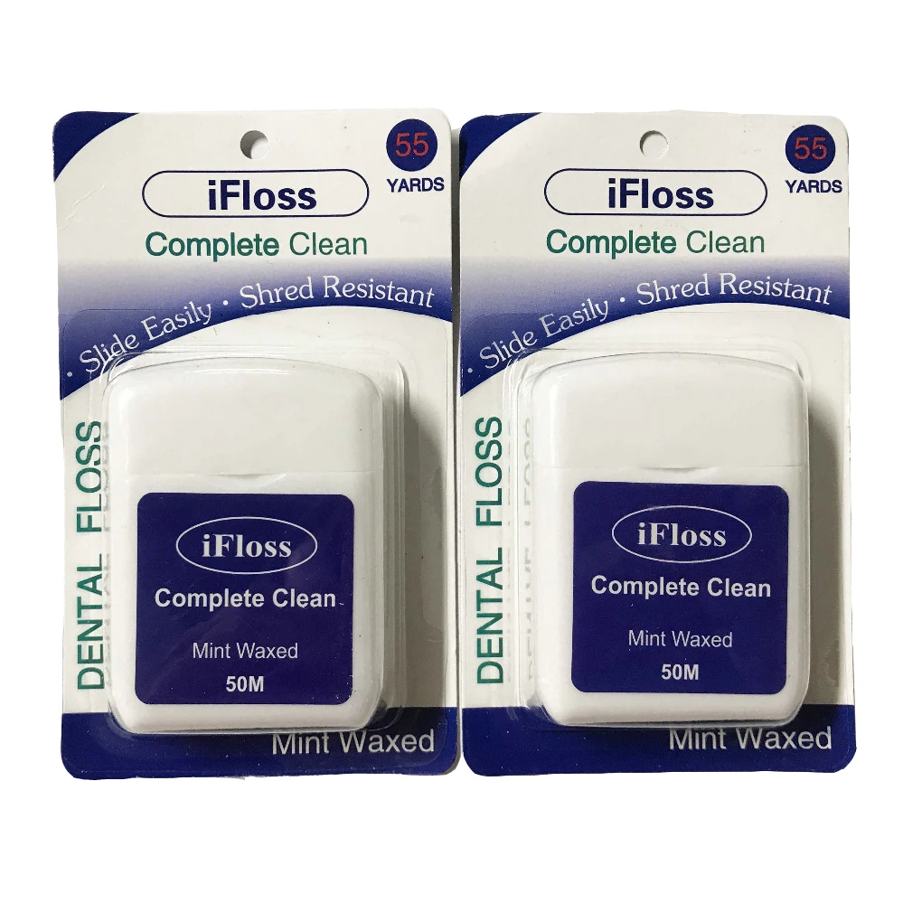 
50M Mint Waxed Nylon HUBEI CROWN Professional OEM/ODM Dental floss 