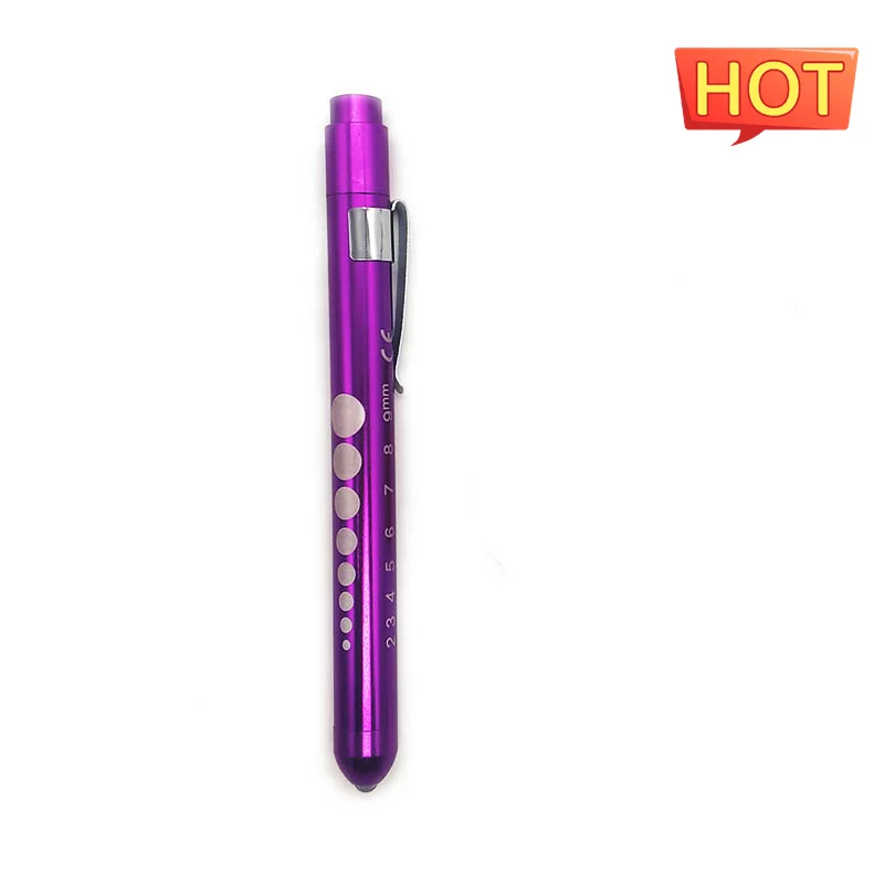 Professional Medical Yellow Light Flashlight Aluminium Alloy Pupil Pen Oral Ophthalmic Lamp Usb Charging