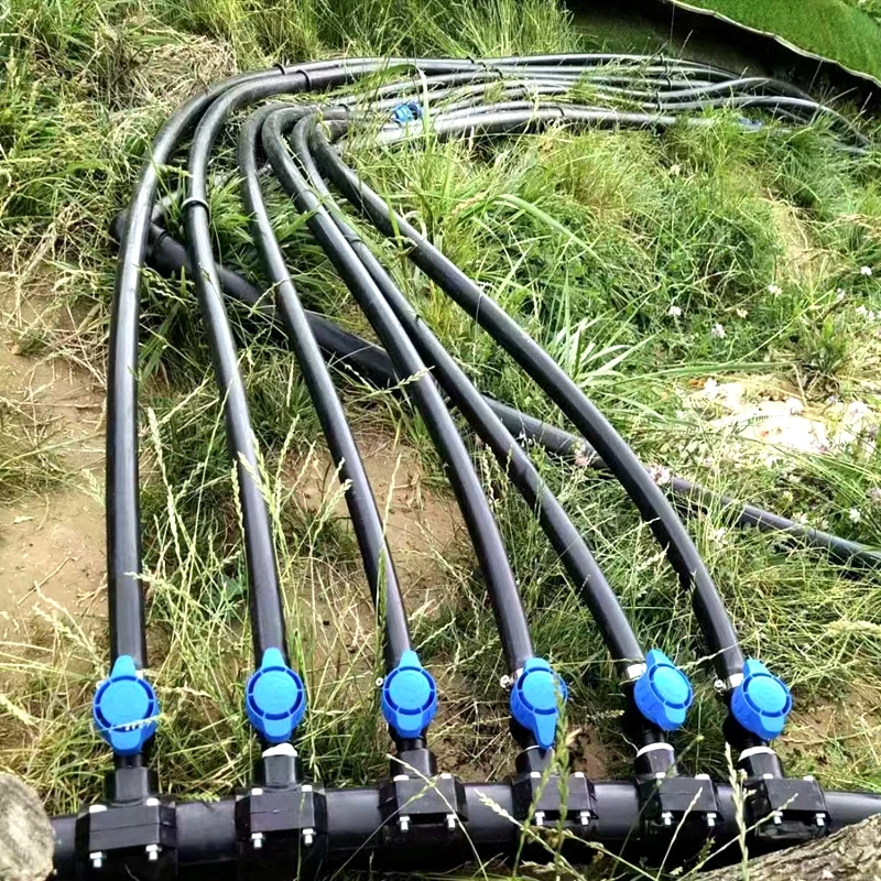 Фермерская Оросительная капельная труба HDPE водопроводная резьба для труб 4 винта фитинги Пластиковые зажимы PP водонапорной линии