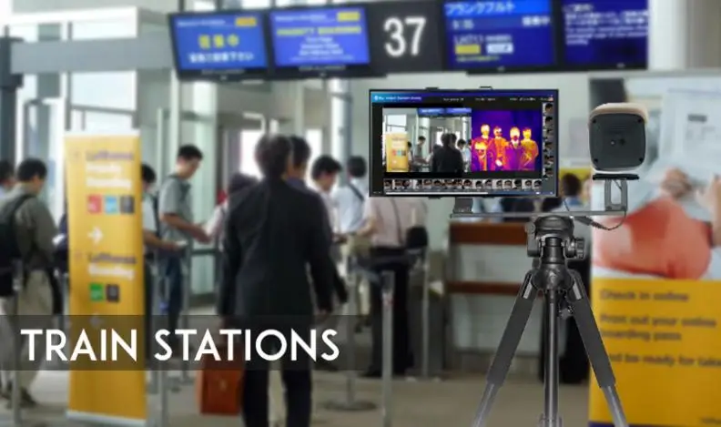 Thermal Temperature Scanner with Body  Fever Alarm Portable Camera System for Airports Metro Stations Offices Schools Factories