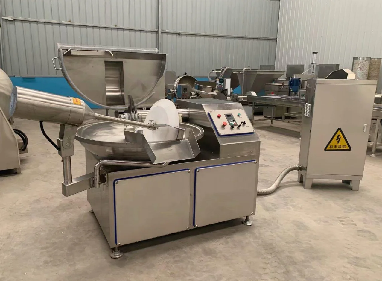 Direct Factory Supply Meat Bowl Cutter Machine Meat Chopping Mixing Machine for Sausages Processing