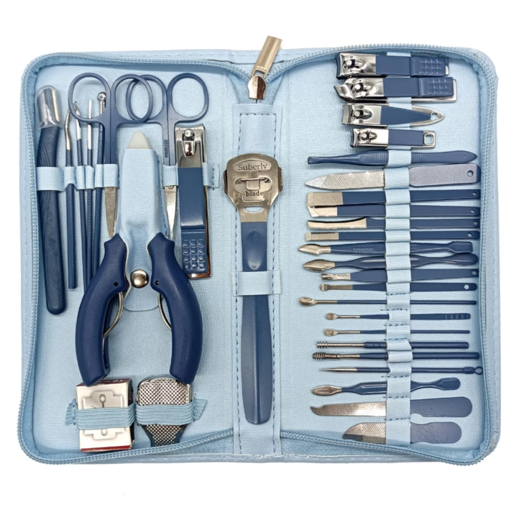 Manicure Set Portable Stainless Steel Nail Cutter Trimming Tool Beauty Pedicure Kit Finger Care Gift Nail Clipper Scissors Set