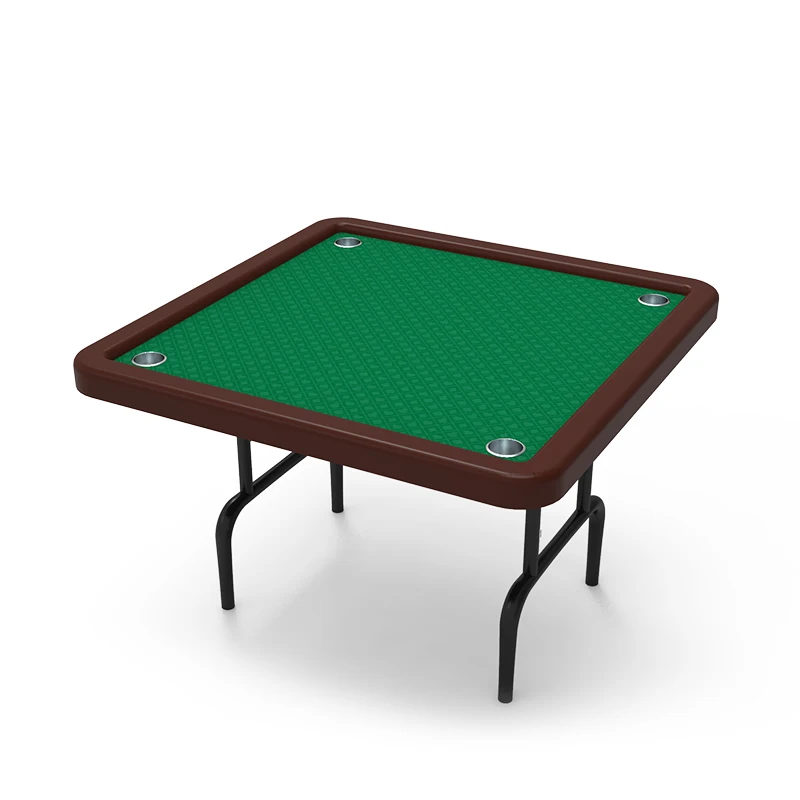 YH 2020 4 Players Square Poker Table Felt Top Folding Tables With Cup Holders (1600106027200)