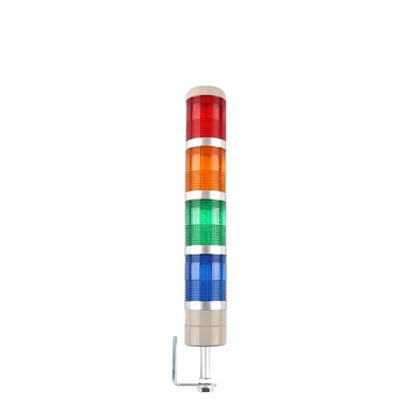 Светодиодный предупредительный световой сигнал башни 4 слой без зуммер 12V 24V 220V башня с регулируемым устойчивый мигающий вращающийся свет