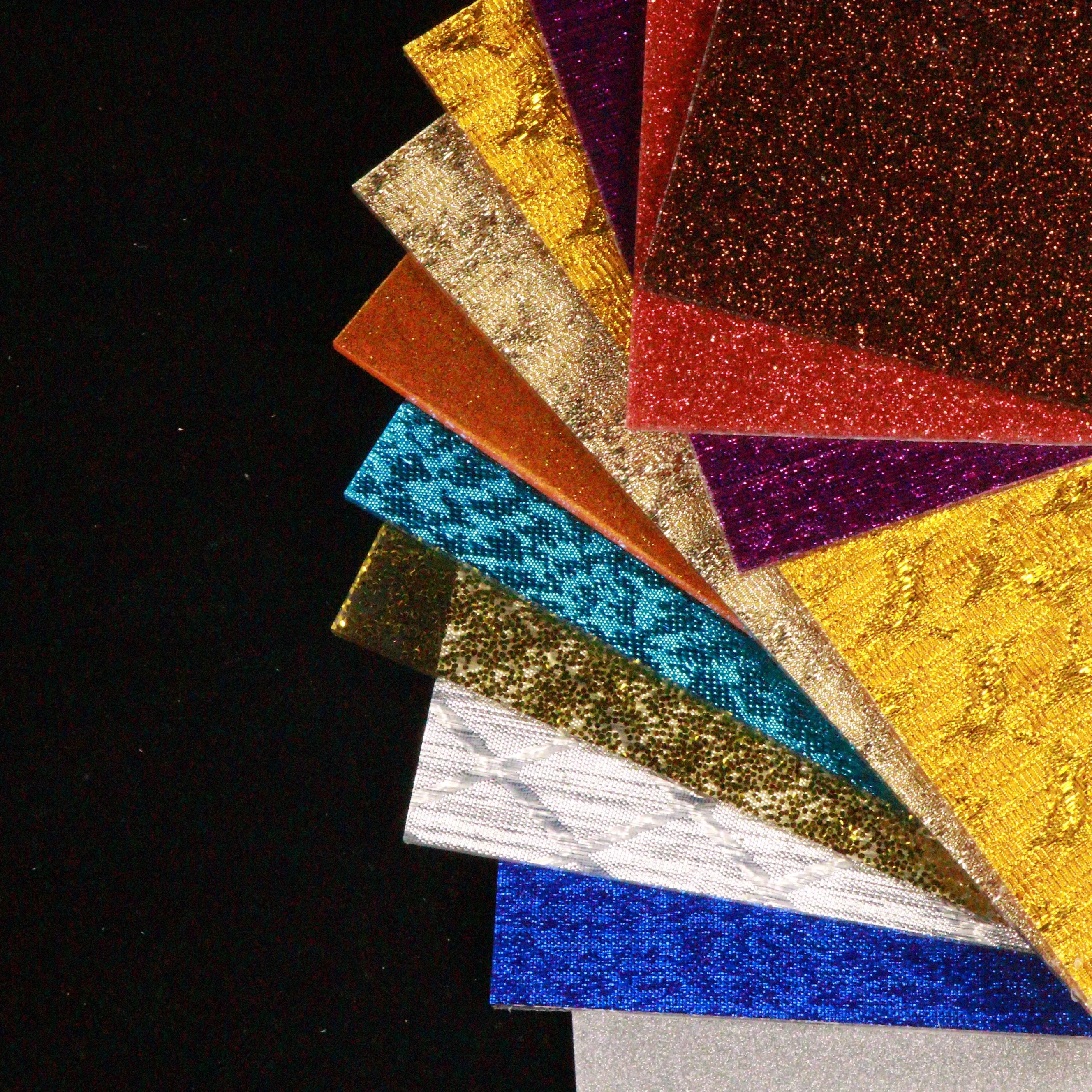 Glitter Acrylic Sheet For Home Decor Crafts Waterproof Glitter Opal White Color Acrylic Sheet