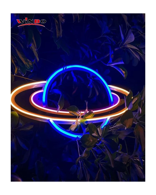 Winbo Dropshipping Custom led light neon name sign logo Room Home Decoration Free design planet neon signs
