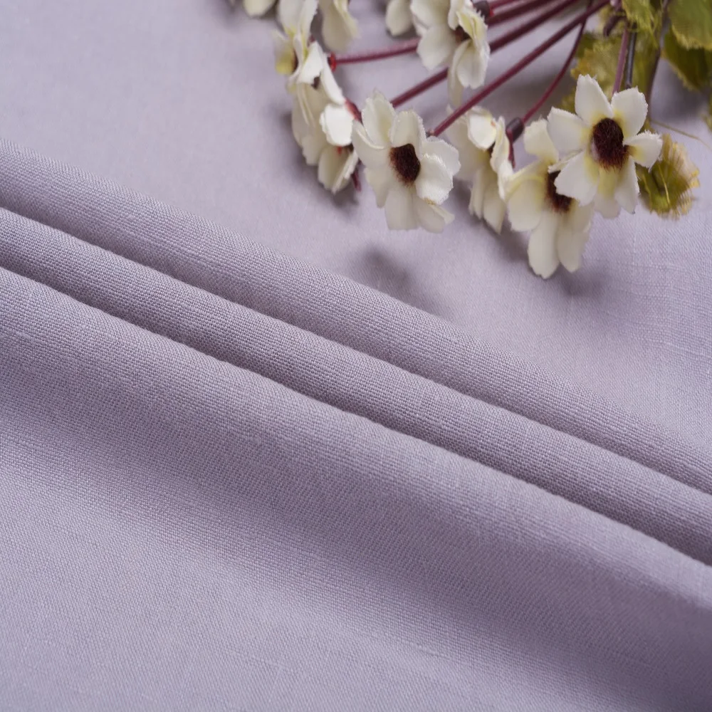 8041# French 100% Linen Fabric  Sandwashed Plain Dyed Stonewashed Linen Fabrics for Clothing