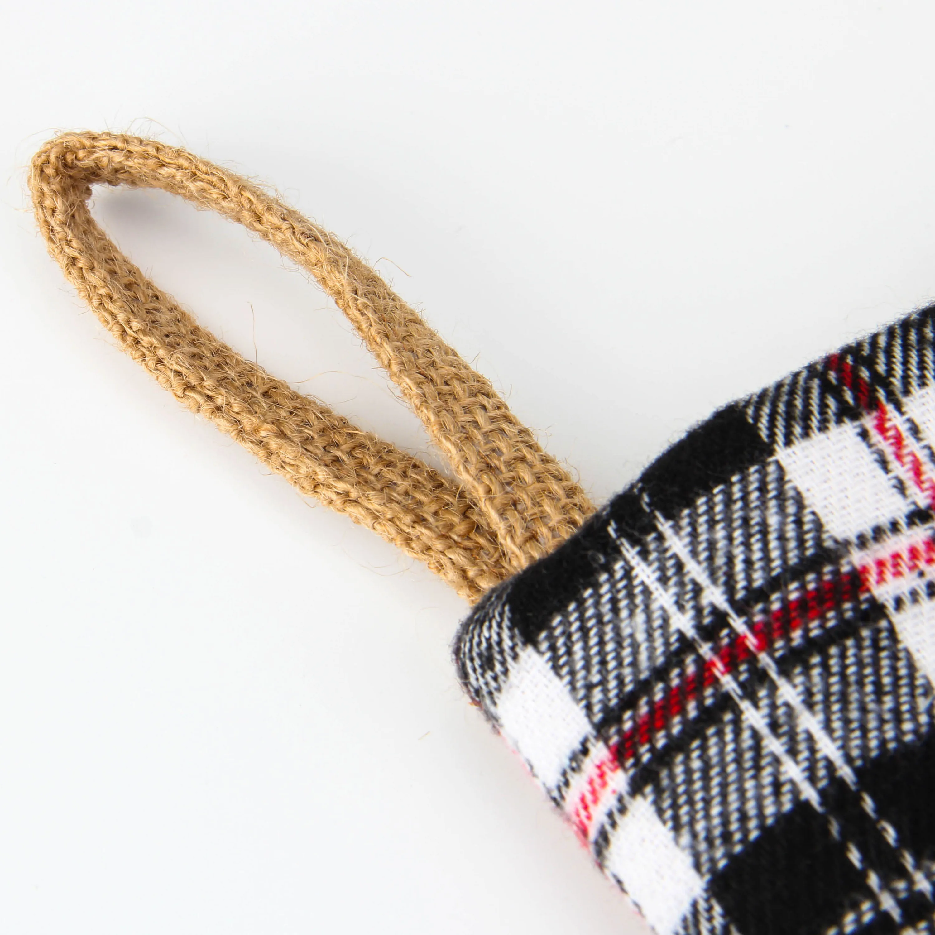 Cotton Fabric And Linen Christmas Fireplace Hanging Stocking For Christmas DIY Decorations