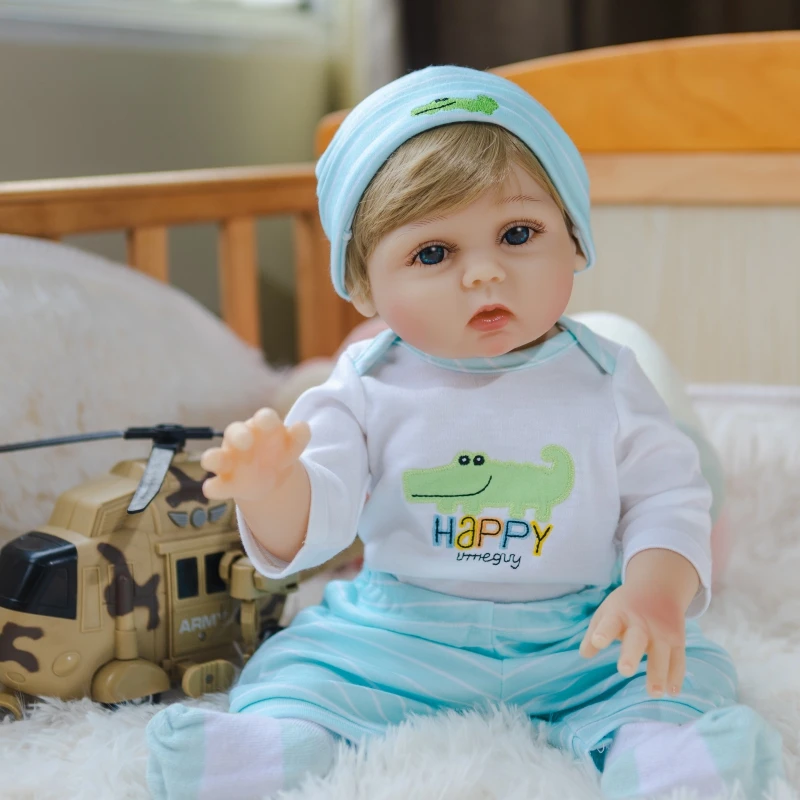 NPK 47Cm Birthday Gift Flexible Soft Touch Full Body Soft Silicone Girl Reborn Dolls Newborn Baby Dolls for Sale