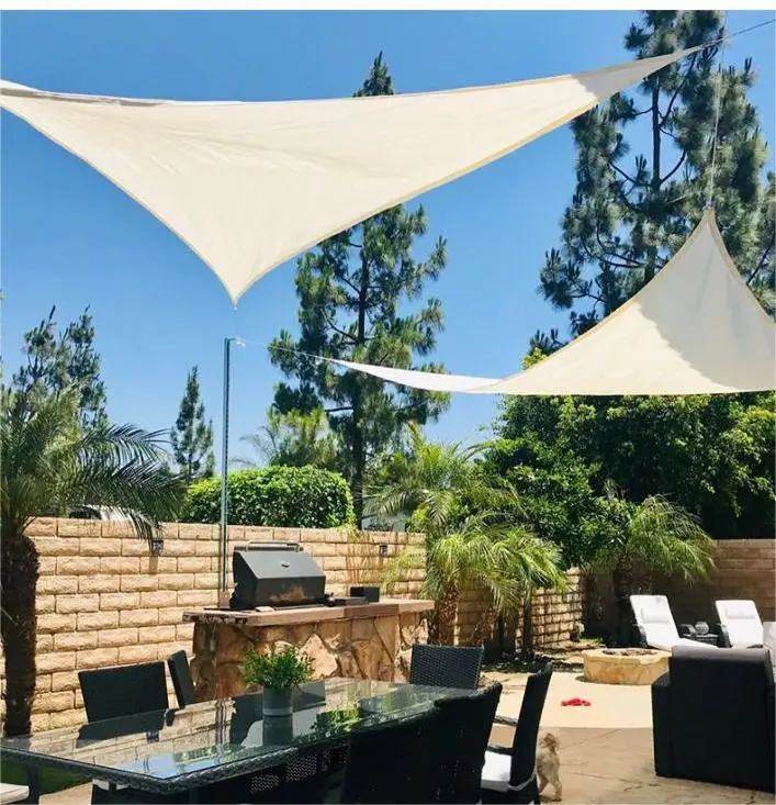 100% HDPE  garden, swimming pool, balcony top triangle Shade Sail & Net anti-UV