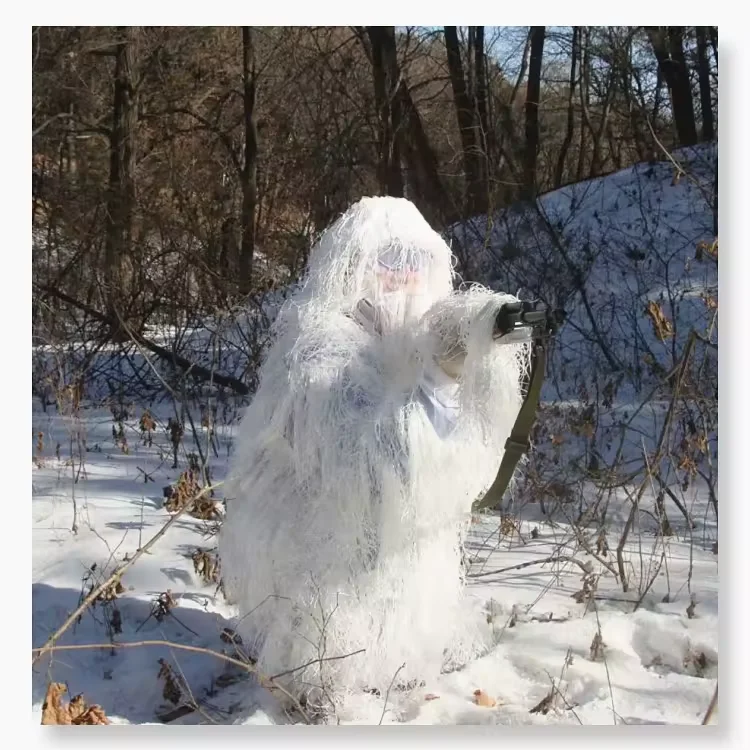 Durable Forest Product Mesh Lining green Camo Ghillie Suit For Hunting Sniper Tactical Camo Clothing