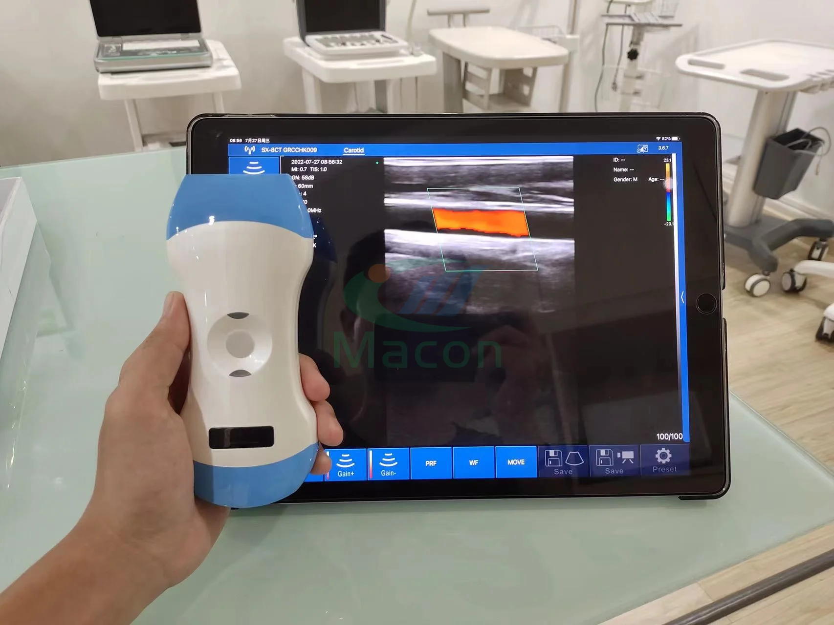 MC25 3 arrays 5 imaging modes 3 in 1 wireless ultrasound probe scanner for full body diagnostic imaging