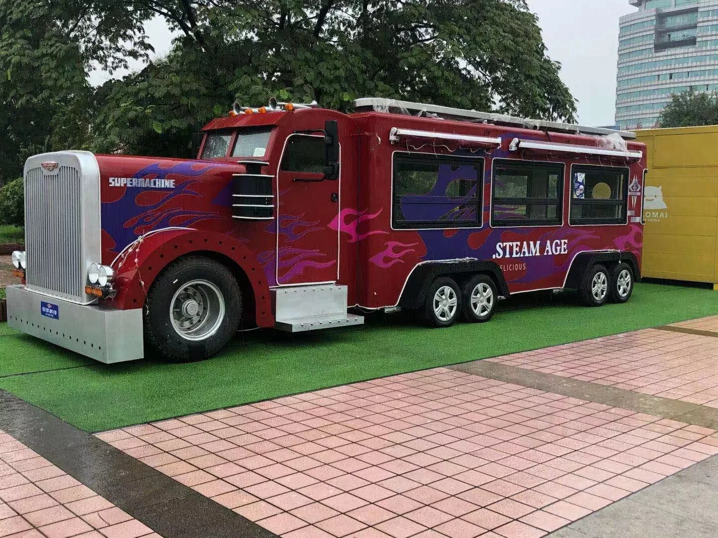 Factory outlet complete kitchen equipment fast food snack beverage coffee milk tea restaurant catering van truck trailer cart