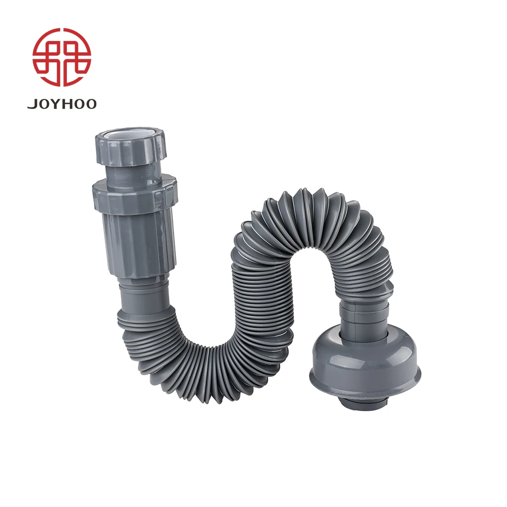JOYHOO гибкая сливная труба для раковины серая пластиковая коробка ванной