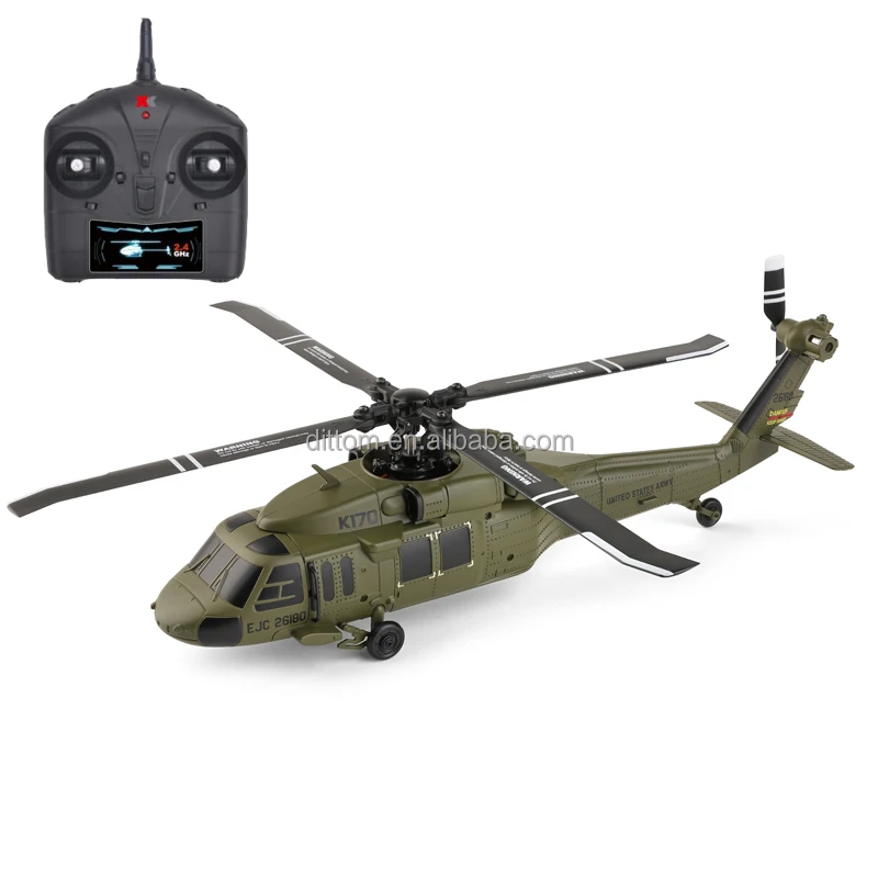 WLtoys XK K170 UH-60 черный ястреб 2 4 г 4CH четыре лезвия без элерона Радиоуправляемый вертолет с 6 осями гироскопа