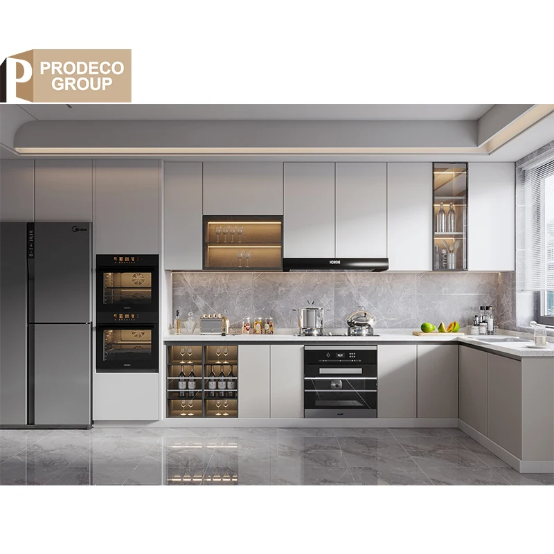 Prodeco 8 Top Modern Luxury Furniture Smart Style High End Kitchen Cabinets Ready to Assemble Corner Wall Cabinets Designs I