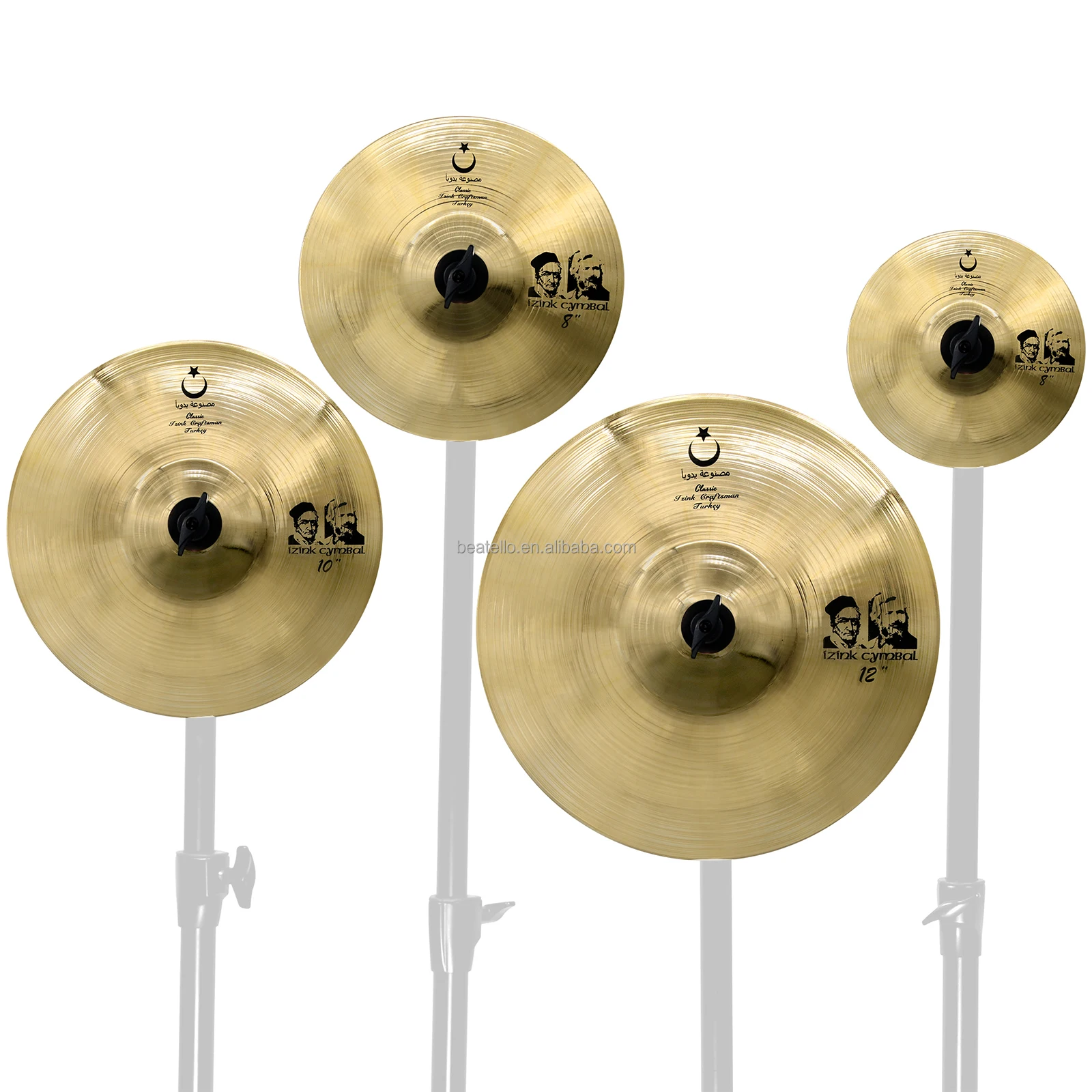IZINK 4Pcs/set Handmade B20 Cymbals 6Inch 8Inch 10Inch 12Inch Splash Cymbals Percussion Instrument For Drum Kit