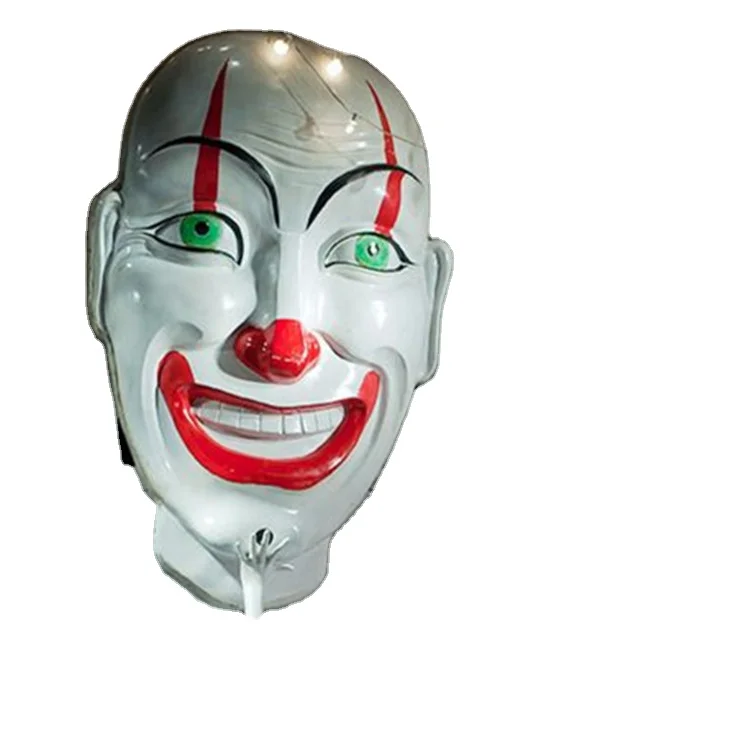 Пользовательский окно дисплей декоративный большой размер смола клоун лица реквизит