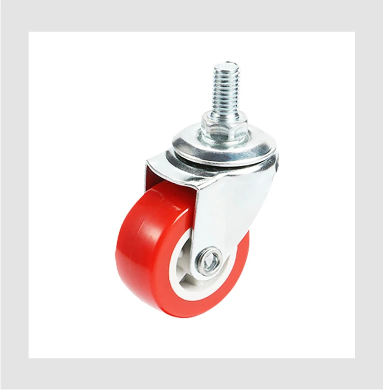 plastic caster wheel 25/32/38/50/63/75mm PVC caster wheel manufacturer threaded stem style for furniture and shelves