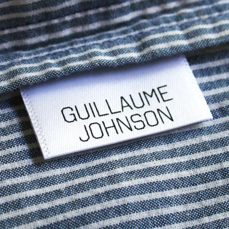 factory bag shoe custom recycled fabric woven label for clothing 3M sticker iron on tag sticky self adhesive label for garment