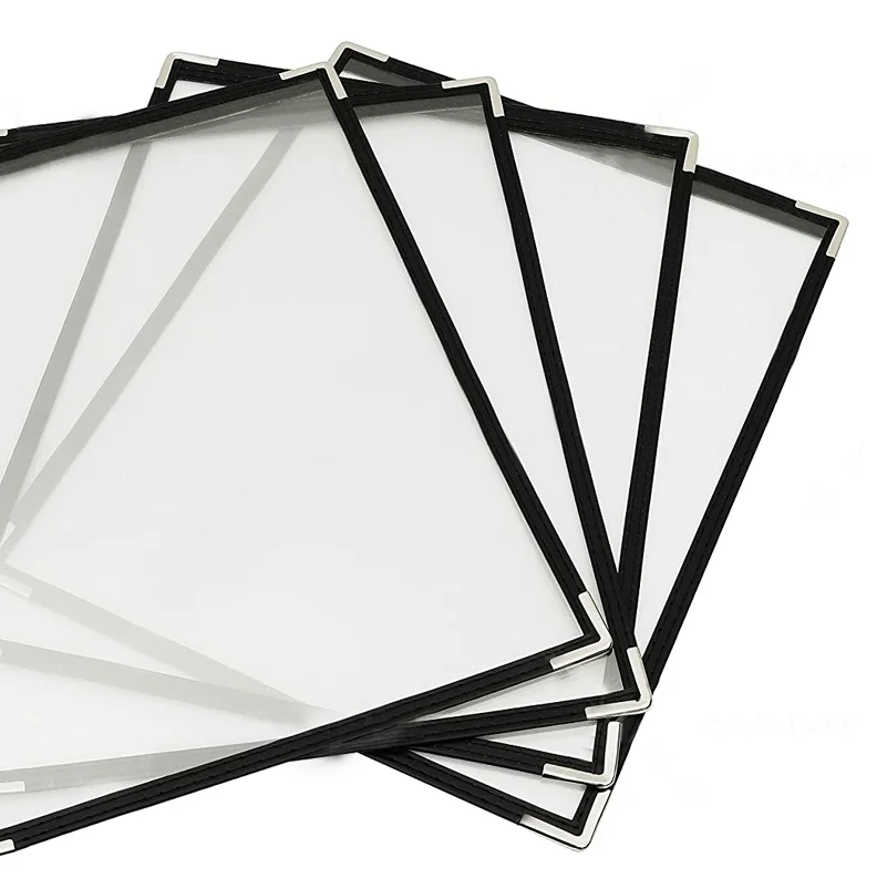 Custom 2 Views PVC Plastic Frame A4 Restaurant Menu Covers For Hotel And Cafe