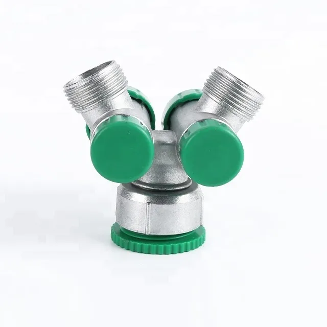 
garden rubber hose adaptor 2 way metal hose tap connector 