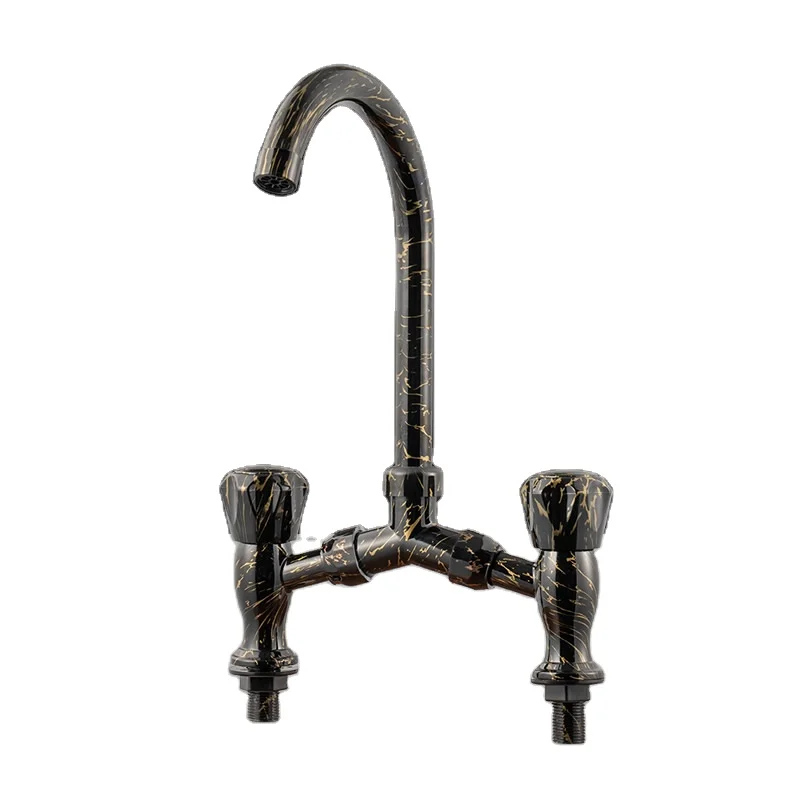Черный золотой цвет пищевой материал регулируемый смеситель для раковины Пластиковый Смеситель