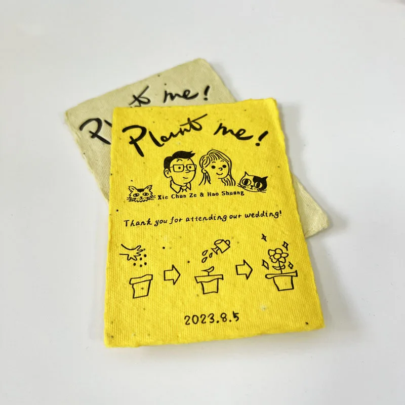 Eco-friendly Promotional Gift Compostable Papers Table Cards Plantable Seed Paper Calendar