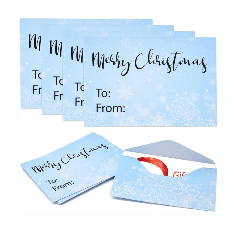 Пользовательские подарочные бумажные конверты счастливого Рождества конверт для поздравительных открыток письмо упаковка