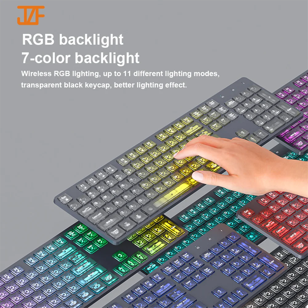 OEM Cherry Gateron Kailh Outemu Switch Opener 7 RGB Backlight Ultra-thin Slim 2.4Ghz Wireless Mechanical Keyboard