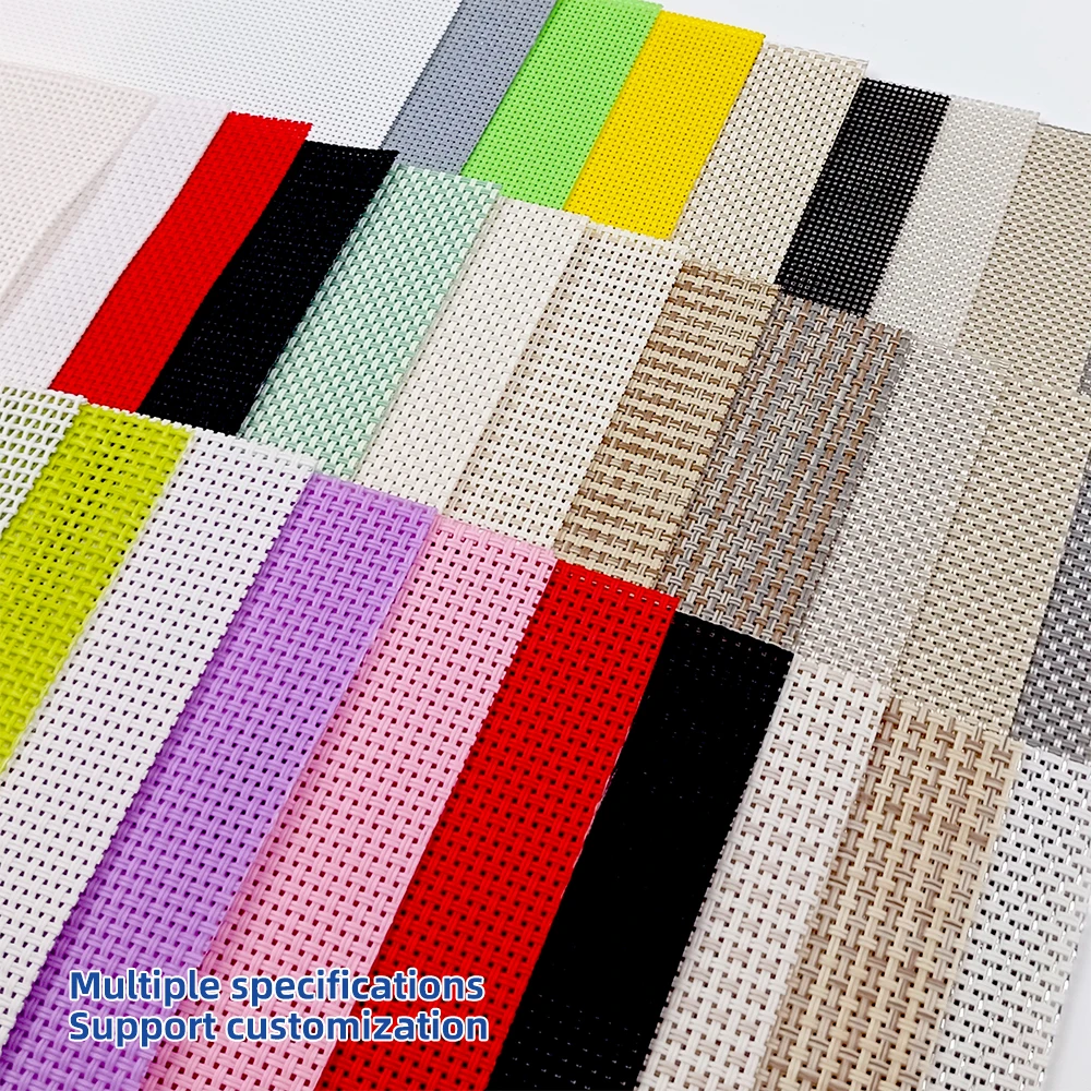 Plastic Single stranded cross stitch fabric 14/18CT handmade embroidery fabric difference colors green and white