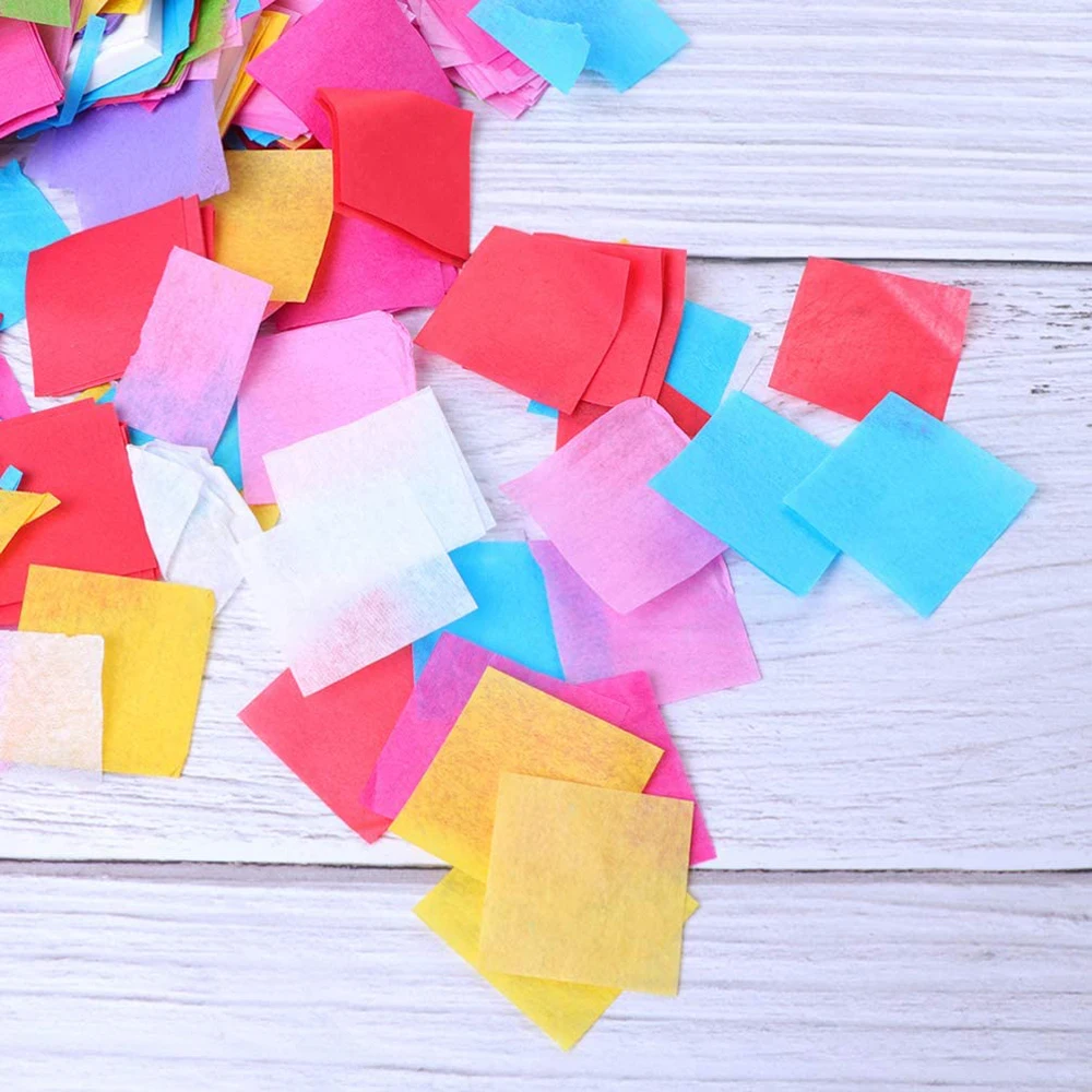 Rainbow Napkin Confetti Square Table Decor for Balloon Wedding Birthday Engagement