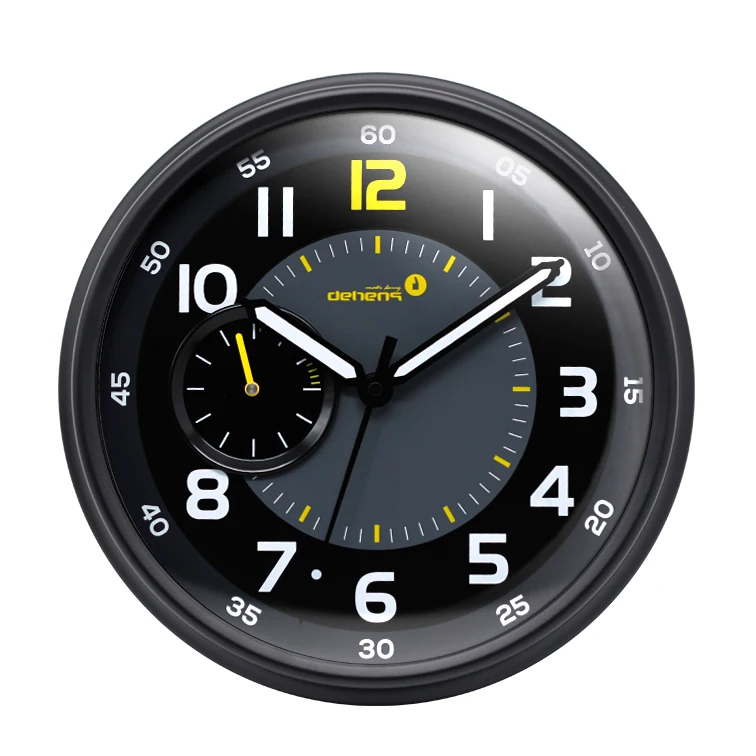 Deheng 13 inch  wholesale decorative wall clock luxury wrist watch wall clock with thermometer